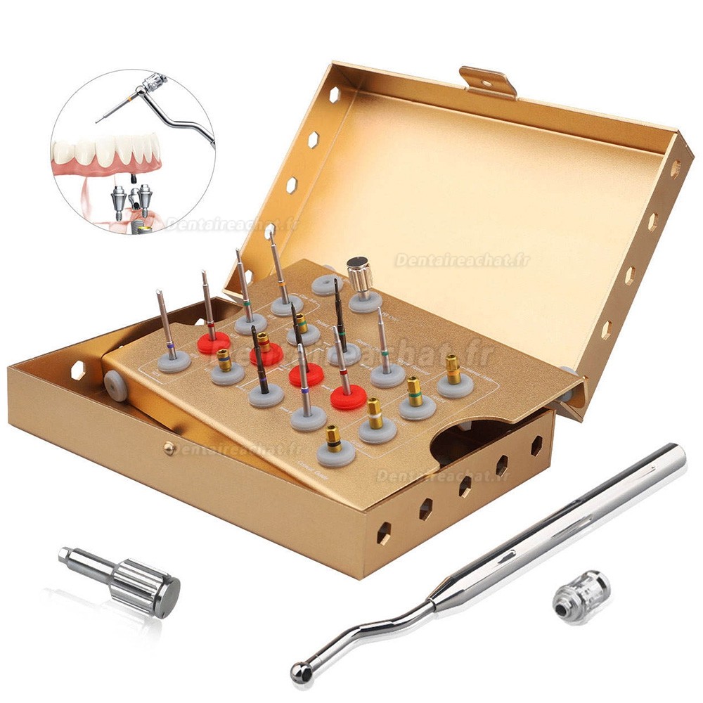 Kit d'extraction de vis cassées d'implant, kit d'extraction implants et vis